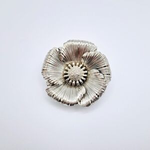 Vintage Silver Flower Brooch